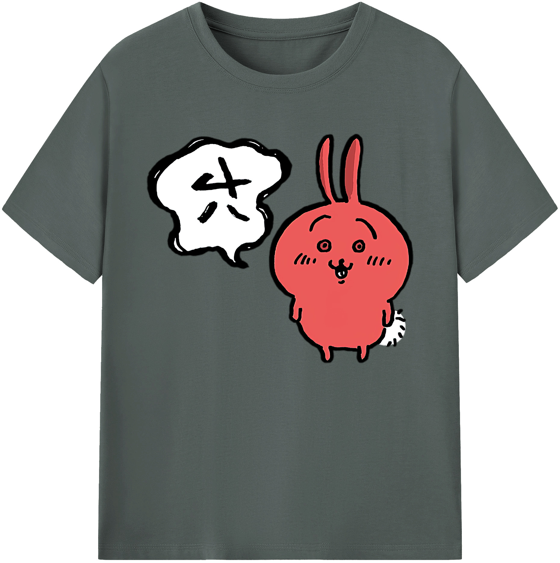（画像用） ちいかわ ハチワレ Chii-kawa hachiware 綿100％ メンズ半袖Tシャツ｜肌触りやわらか＆通気性